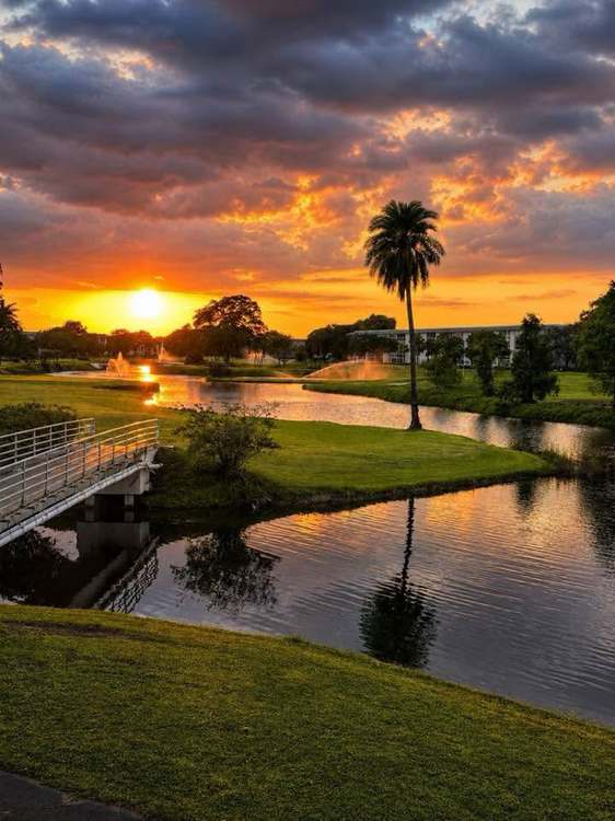 Sunset over the golf course, 2504 Antigua Terrace B3